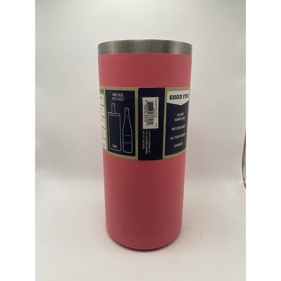 YETI Rambler Wine Chiller w/Landing Pad~Stainless Steel Insulated~ Pink ~NEW - Picture 3 of 7